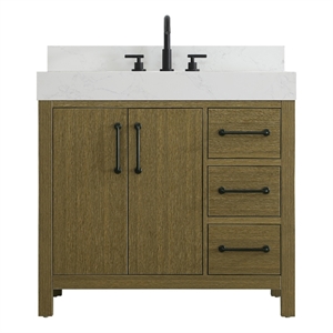 Elegant Kitchen and Bath 36&quot Single Bathroom Vanity in Chestnut Brown