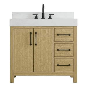 Elegant Kitchen and Bath 36&quot Single Bathroom Vanity in Honey Brown