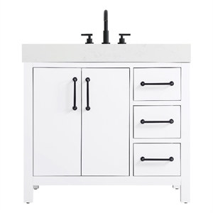 Elegant Kitchen and Bath 36&quot Single Bathroom Vanity in White