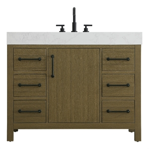 Elegant Kitchen and Bath 42&quot Single Bathroom Vanity in Chestnut Brown