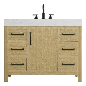 Elegant Kitchen and Bath 42&quot Single Bathroom Vanity in Honey Brown