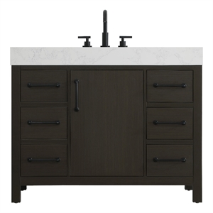 Elegant Kitchen and Bath 42&quot Single Bathroom Vanity in Mocha Brown