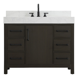 Elegant Kitchen and Bath 42&quot Single Bathroom Vanity in Mocha Brown