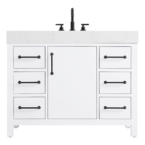 Elegant Kitchen and Bath 42&quot Single Bathroom Vanity in White