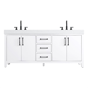 Elegant Kitchen and Bath 72&quot Double Bathroom Vanity in White