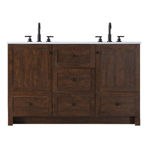 Elegant Kitchen and Bath 54&quot Double Bathroom Vanity in Expresso
