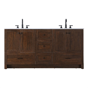 Elegant Kitchen and Bath 66&quot Double Bathroom Vanity in Expresso