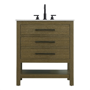 Elegant Kitchen and Bath 30&quot Single Bathroom Vanity in Chestnut Brown