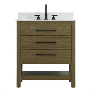 Elegant Kitchen and Bath 30&quot Single Bathroom Vanity in Chestnut Brown