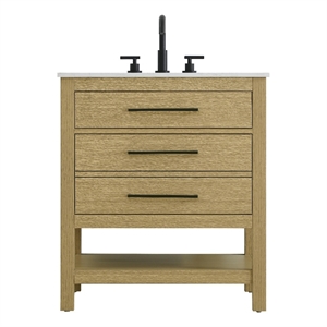 Elegant Kitchen and Bath 30&quot Single Bathroom Vanity in Honey Brown