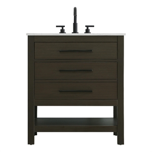 Elegant Kitchen and Bath 30&quot Single Bathroom Vanity in Mocha Brown