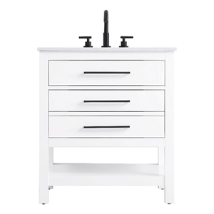 Elegant Kitchen and Bath 30&quot Single Bathroom Vanity in White