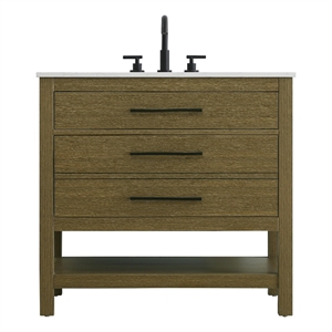 Elegant Kitchen and Bath 36&quot Single Bathroom Vanity in Chestnut Brown