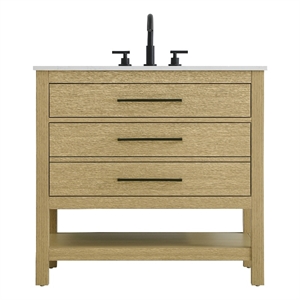 Elegant Kitchen and Bath 36 &quot Single Bathroom Vanity in Honey Brown