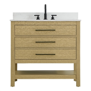 Elegant Kitchen and Bath 36 &quot Single Bathroom Vanity in Honey Brown