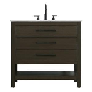 Elegant Kitchen and Bath 36&quot Single Bathroom Vanity in Mocha Brown