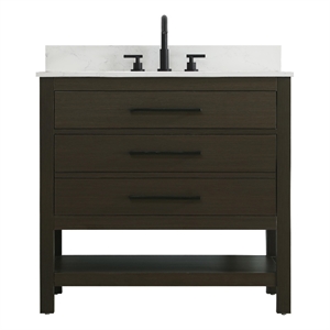 Elegant Kitchen and Bath 36&quot Single Bathroom Vanity in Mocha Brown