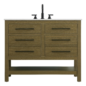 Elegant Kitchen and Bath 42&quot Single Bathroom Vanity in Chestnut Brown