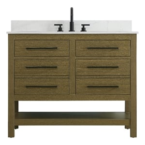 Elegant Kitchen and Bath 42&quot Single Bathroom Vanity in Chestnut Brown