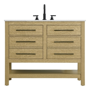 Elegant Kitchen and Bath 42 &quot Single Bathroom Vanity in Honey Brown