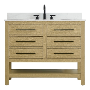 Elegant Kitchen and Bath 42 &quot Single Bathroom Vanity in Honey Brown