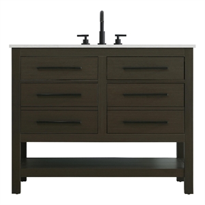 Elegant Kitchen and Bath 42&quot Single Bathroom Vanity in Mocha Brown