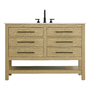 Elegant Kitchen and Bath 48&quot Single Bathroom Vanity in Honey Brown