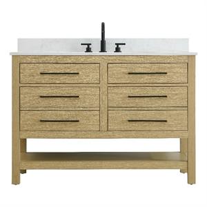 Elegant Kitchen and Bath 48&quot Single Bathroom Vanity in Honey Brown
