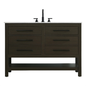 Elegant Kitchen and Bath 48&quot Single Bathroom Vanity in Mocha Brown