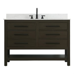 Elegant Kitchen and Bath 48&quot Single Bathroom Vanity in Mocha Brown