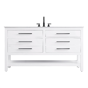 Elegant Kitchen and Bath 60&quot Single Bathroom Vanity in White