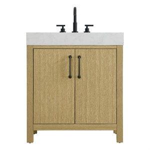 Elegant Kitchen and Bath 30&quot Single Bathroom Vanity in Honey Brown