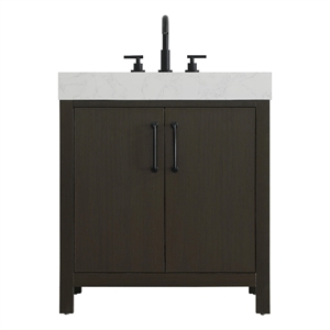 Elegant Kitchen and Bath 30&quot Single Bathroom Vanity in Mocha Brown