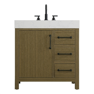 Elegant Kitchen and Bath 32&quot Single Bathroom Vanity in Chestnut Brown