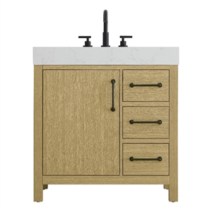 Elegant Kitchen and Bath 32&quot Single Bathroom Vanity in Honey Brown
