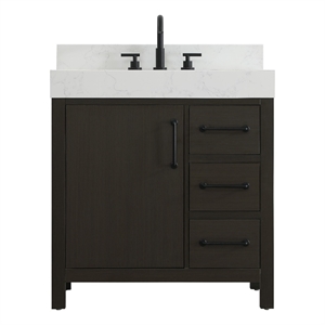 Elegant Kitchen and Bath 32&quot Single Bathroom Vanity in Mocha Brown