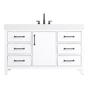 Elegant Kitchen and Bath 54&quot Single Bathroom Vanity in White