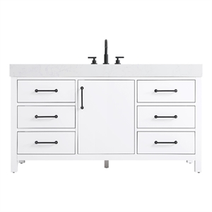 Elegant Kitchen and Bath 60&quot Single Bathroom Vanity in White