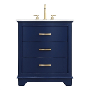 Elegant Kitchen and Bath Knox 30&quot Single Bathroom Vanity in Blue