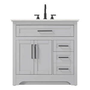 Elegant Kitchen and Bath 36&quot Single Bathroom Vanity in Grey