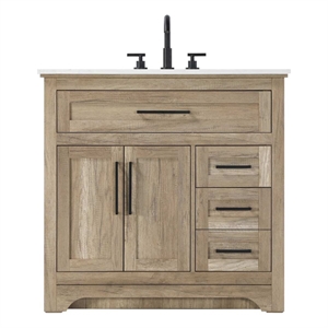 Elegant Kitchen and Bath 36&quot Single Bathroom Vanity in Natural Oak