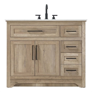 Elegant Kitchen and Bath 42&quot Single Bathroom Vanity in Natural Oak