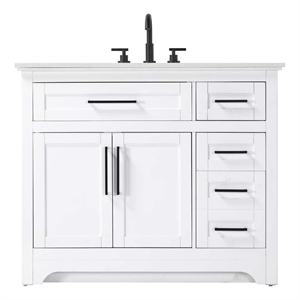 Elegant Kitchen and Bath 42&quot Single Bathroom Vanity in White