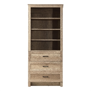 Elegant Kitchen and Bath 28&quot Bath Storage Glass Cabinet in Natural Oak