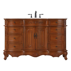 Elegant Kitchen and Bath 54&quot Single Bathroom Vanity in Teak
