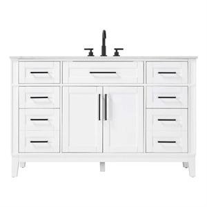 Elegant Kitchen and Bath 54&quot Single Bathroom Vanity in White