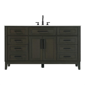 Elegant Kitchen and Bath 60&quot Single Bathroom Vanity in Mocha Brown