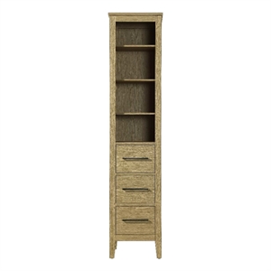 Elegant Kitchen and Bath 16&quot Open Shelving Bath Storage Cabinet in Honey Brown