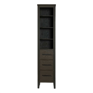 Elegant Kitchen and Bath 16&quot Open Shelving Bath Storage Cabinet in Mocha Brown