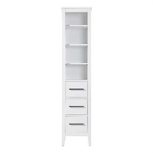 Elegant Kitchen and Bath 16&quot Open Shelving Bath Storage Cabinet in White